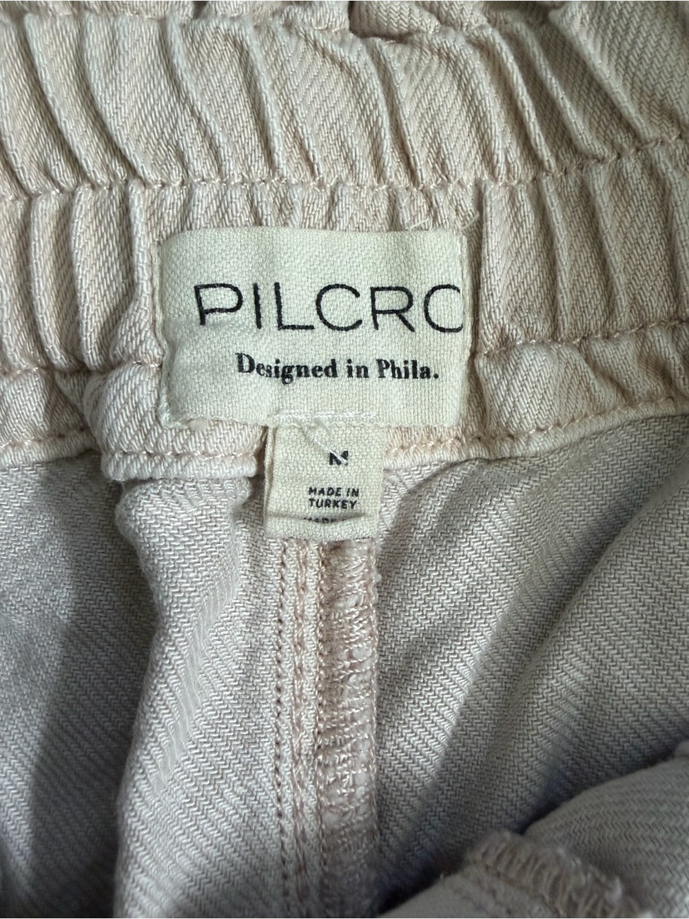 Anthropologie High-Rise Drawstring Shorts in Light Sand - Picture 9 of 10